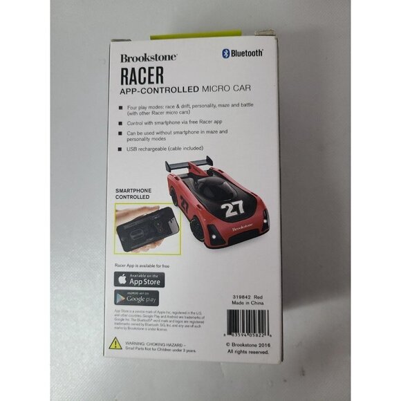 Brookstone Racer App-Controlled Micro Car RC Car Racer Smartphone Control NEW - Picture 7 of 11